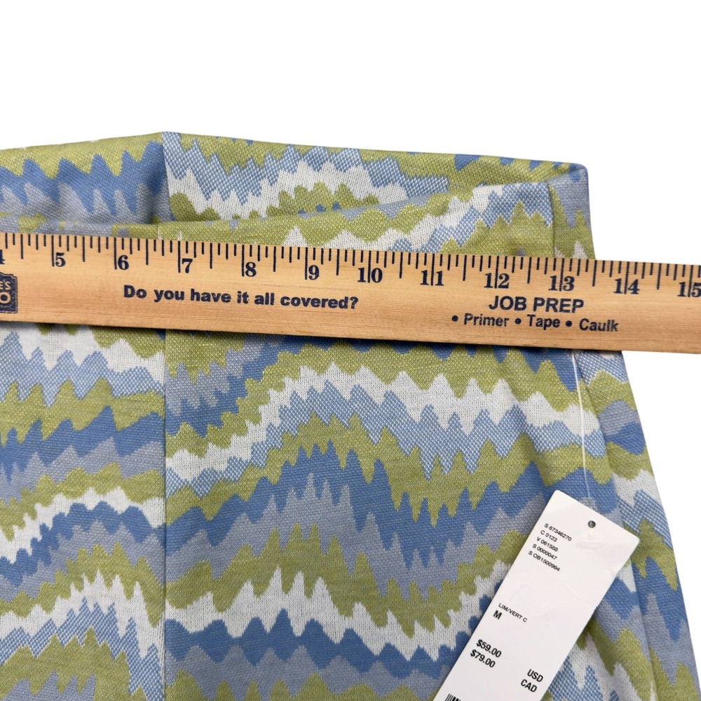 Urban Outfitters Bryn Blue Green Chevron Print Knit Flare Pants Women Medium NWT - Picture 7 of 14